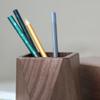M-Modern-Stationery Storage Black Walnut Simple Desk Office Pen Holder Student Calligraphy Multi-Function Storage