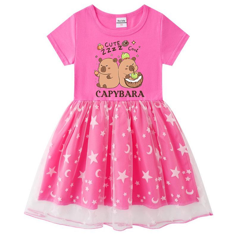 Children's Korean Style Rainbow Sequin Princess Dress - Short Sleeve for Summer, Long Sleeve for Spring/Autumn