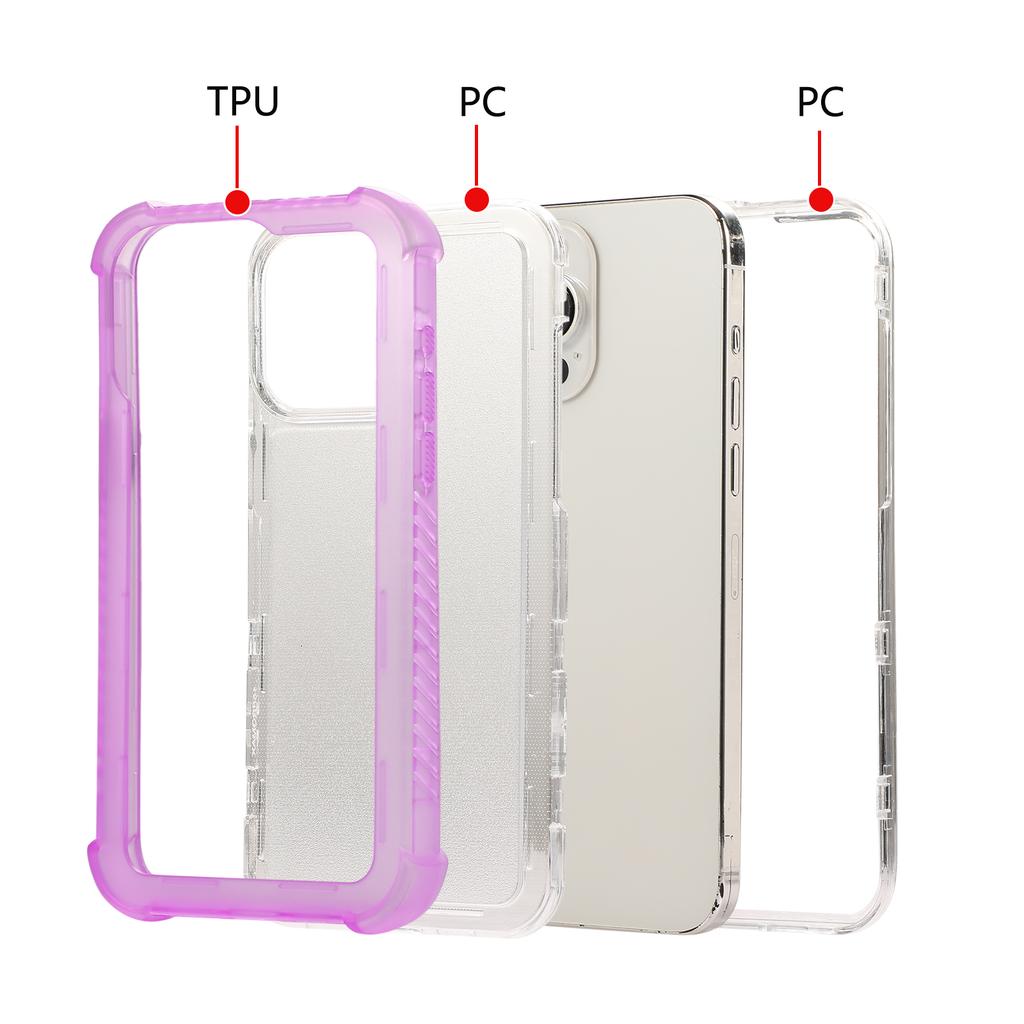 For iPhone 16 Pro Case TPU+PC 3-in-1 Matte Phone Cover Reinforced Corners