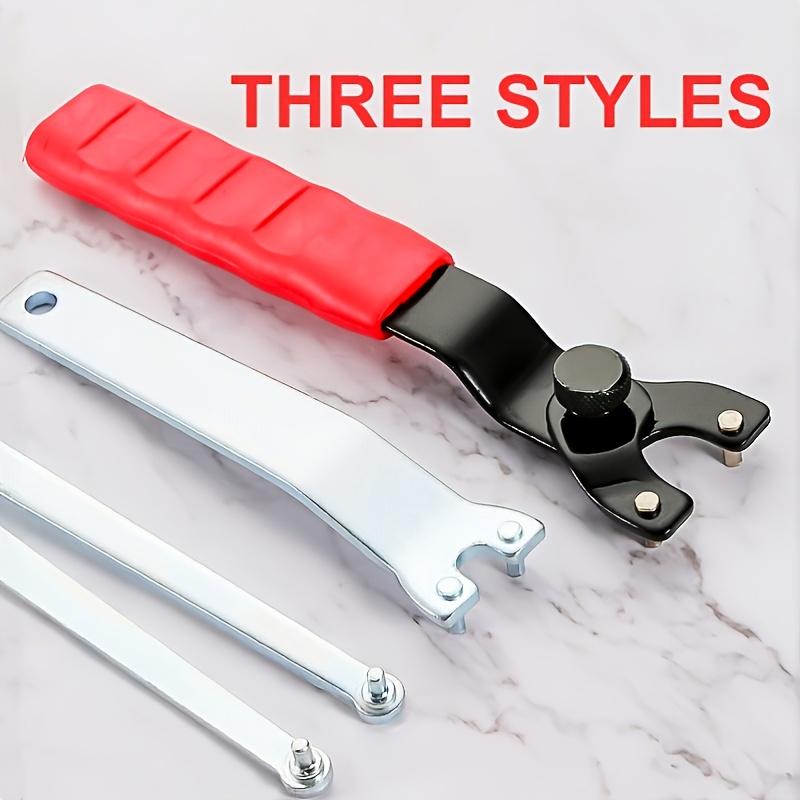 High Carbon Steel Adjustable Wrench for Angle Grinder, Universal Adjustable Wrench for Grinding Machine, Red Color
