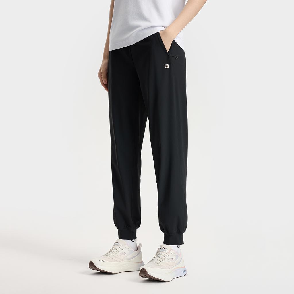 New FILA Fitness Knitted Sweatpants Women's Pitch Black A11W531606F-BK