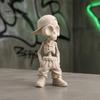 Figurina Teschio Decorativa Stile Street Hip-Hop Scheletro, Statuetta Teschio con Cappellino da Baseball Stampata 3D, Decorazione da Ufficio Scultura Cool per Scrivania di Casa