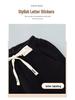 Girls' Black Plus Velvet Straight-Leg Sweatpants - New Autumn/Winter 2025 for Junior High Students