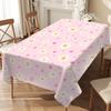 1pc Bohemian Style Table Runner - Durable Polyester, Pink Daisy Pattern with White And Yellow Flowers, Perfect for Home Decor, Parties, And Holidays,