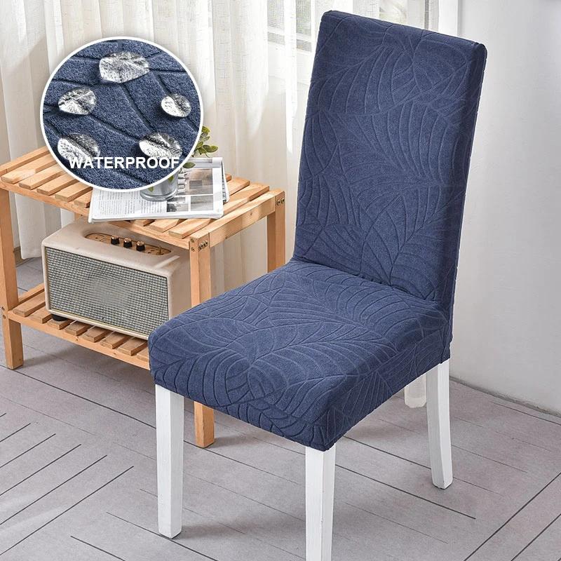 

1 шт. Водонепроницаемые чехлы на стулья Защита мебели Высокое качество для домашних животных Детей Эластичные Моющиеся Съемные Чехол на стул для отеля 1 PC темно-синий