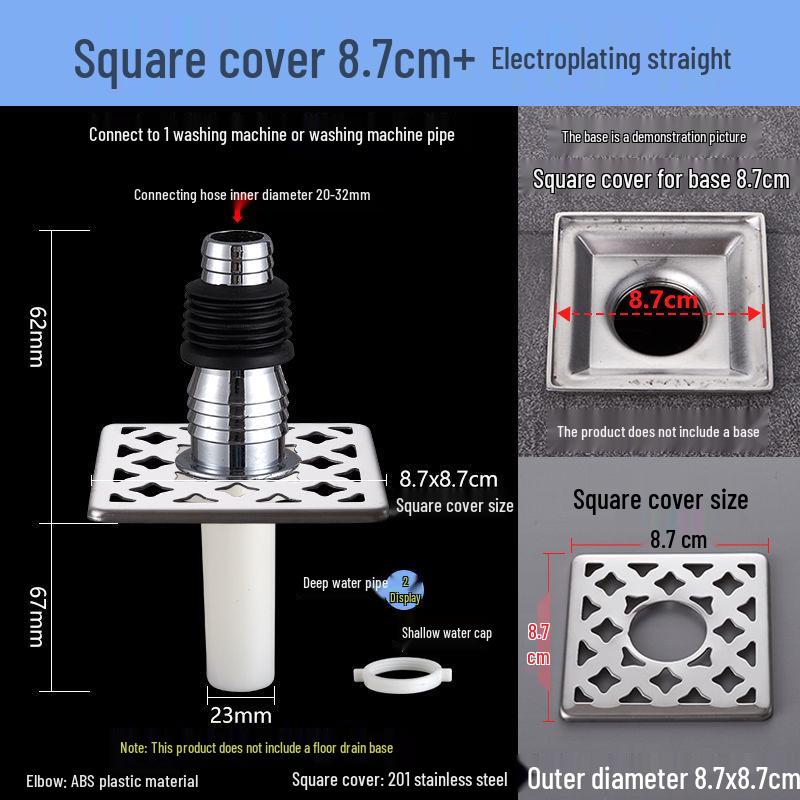 Dual-Purpose Drain Cover: Deodorant, Anti-Backflow, Overflow Protection
