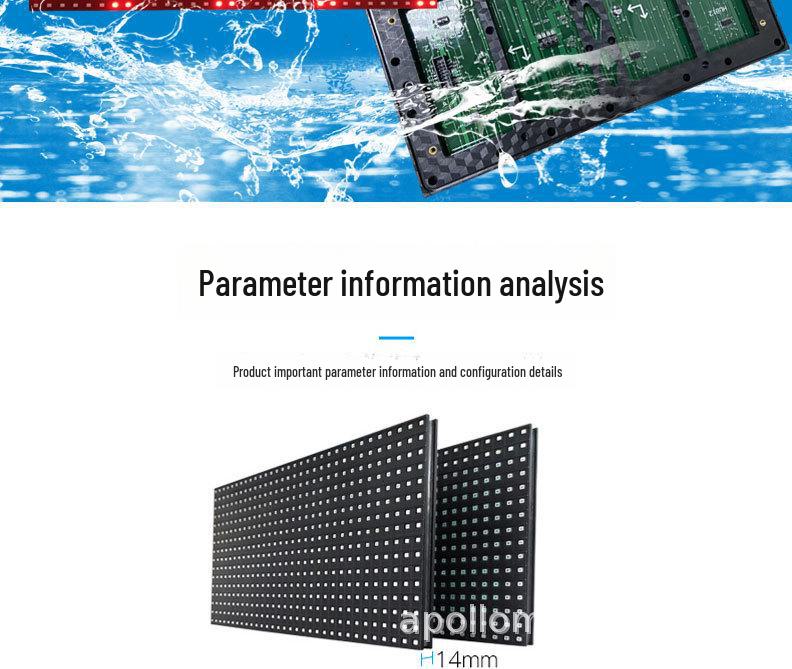 Panou LED P10 de Exterior Rezistent la Apă - Ecran Rulant Monocrom Roșu