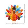 2pcs Thanksgiving Theme Thanksgiving Turkey Ornament Honeycomb Ball Party Hangings  Home Decoration