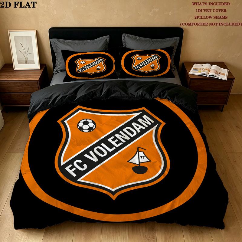 Fc Volendam Bedding Quilt Set Quilt Cover Pillowcase Home Decoration Birthday Gift (1 * duvet cover + 2 * pillowcase, without core)