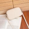 The First Layer of Cowhide Women's Bag, Shoulder Messenger Bag, Simple Multi-compartment Zipper Square Bag, Soft Leather Change Mobile Phone Bag.