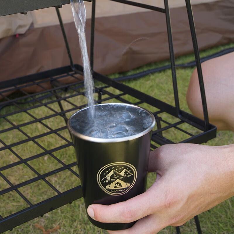 Feitule Portable 304 Stainless Steel Camping Water Cup Set 80*57*100