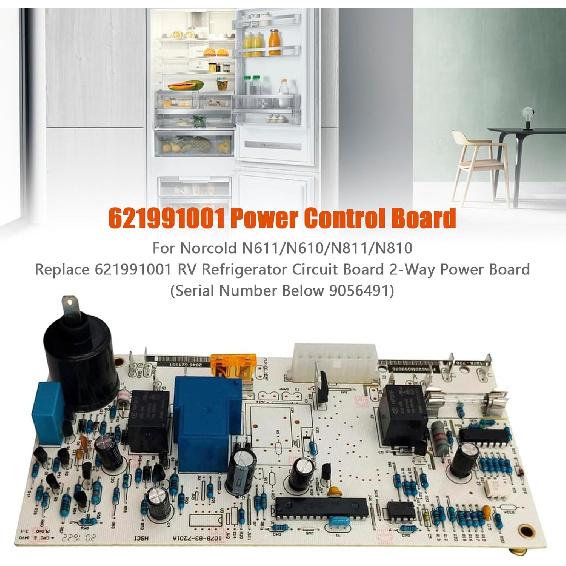 Topteng RV Refrigerator Control Board Kit 621991001 For Norcold N641 N841 Series 2-Way Control Board