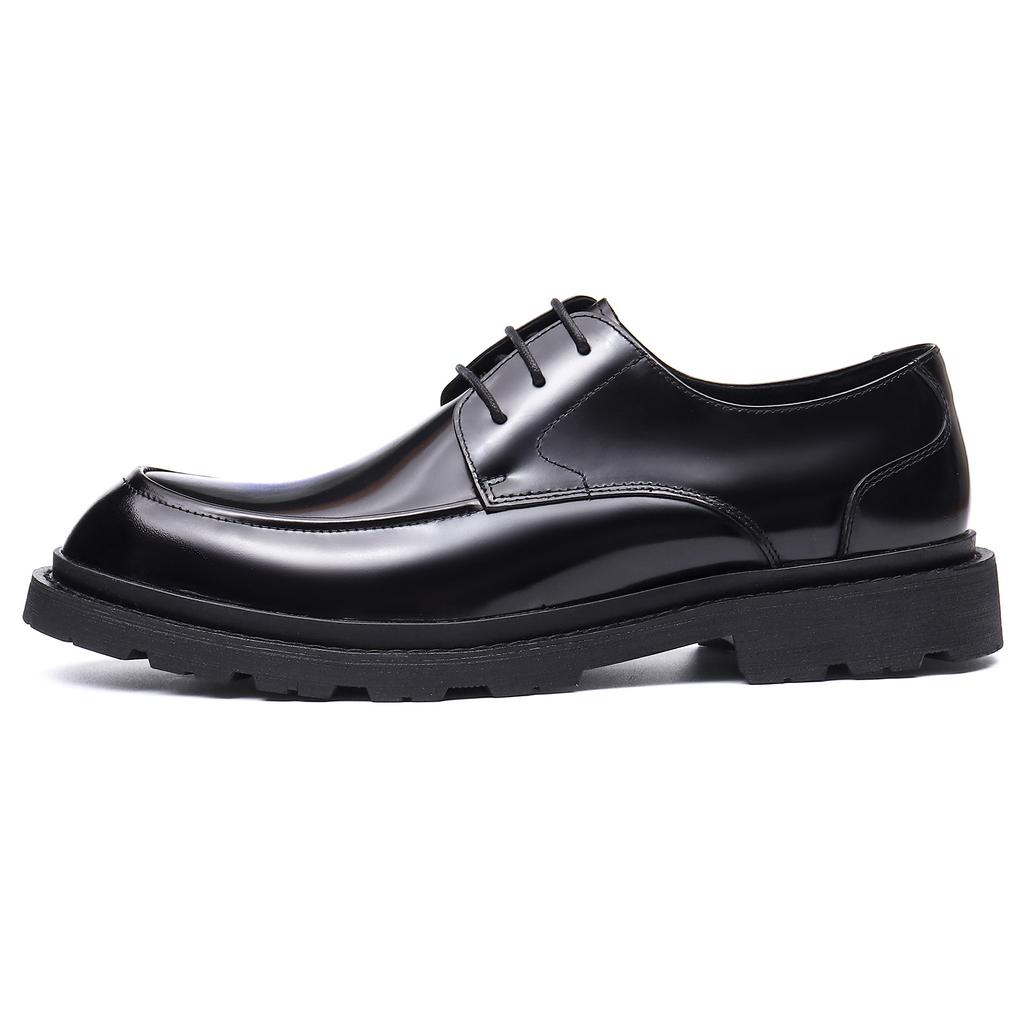 Men'S Shoes Genuine Leather Shoes Men'S Formal British Derby Shoes Patent Leather Glossy Business Shoes