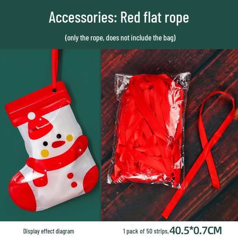 Festive Red Sock Candy Gift Bags: Christmas Self-Sealing Holiday Decoration