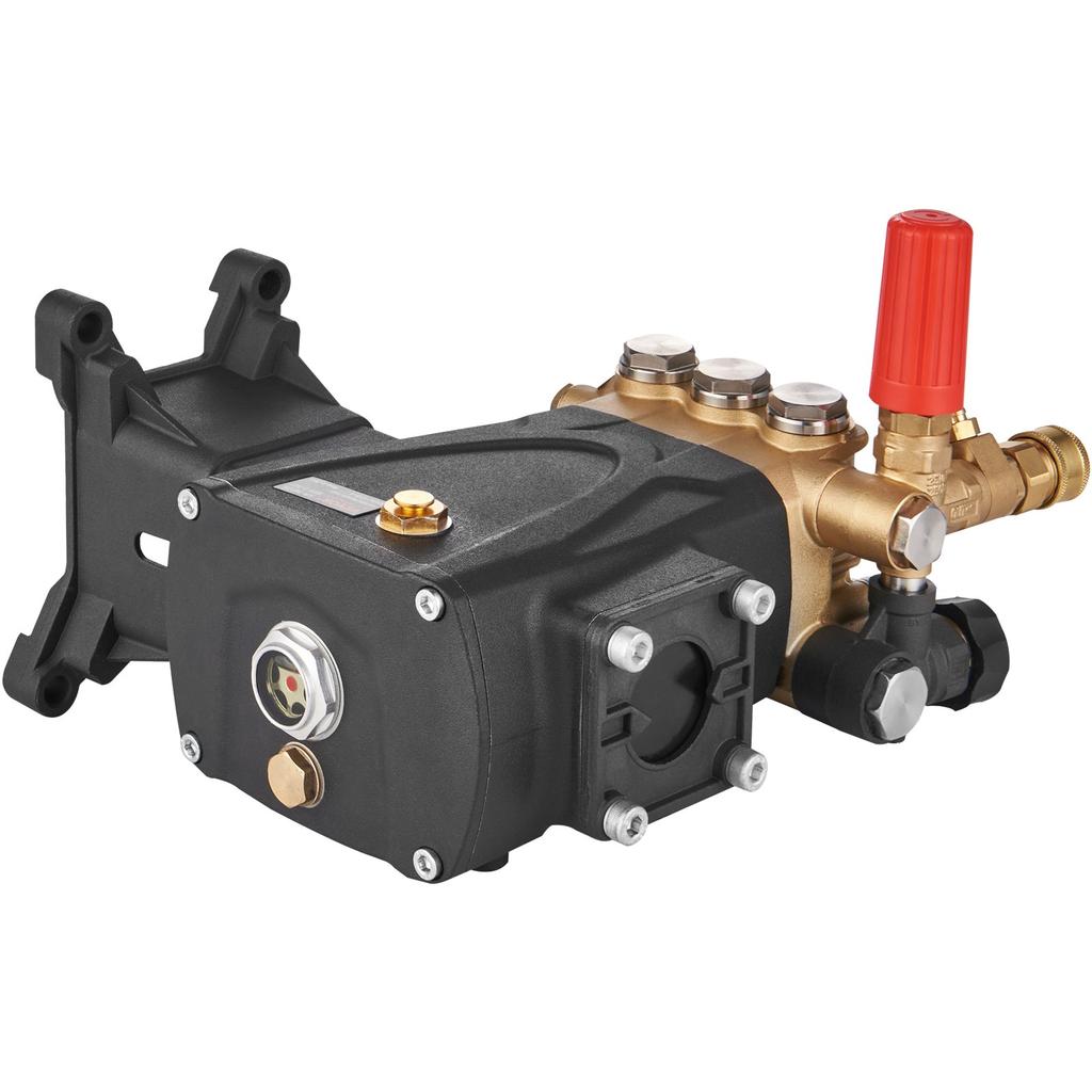 VEVOR Pressure Washer Pump, 25.4 Mm Shaft Horizontal Triplex Plunger, 4400 PSI, 4 GPM, Replacement Power Washer Pumps Kit, Parts Washer Pump