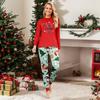 Matching Family Printed Loungewear Set with Neck, Long Sleeves and Long Pants