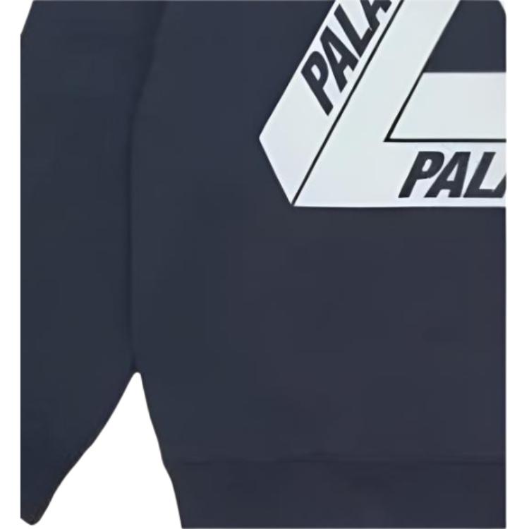 Palace FW21 Slub Crew Triangle Logo Print Sweatshirt Unisex Sweatshirt Navy-Blue P21CS069