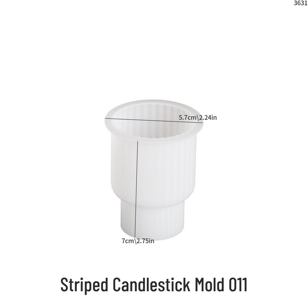 Poppy DIY Silicone Mold for Round & Rectangular Striped Candle Holders
