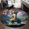Personalized Good Dinosaur Round Chair Office Rug - Perfect for Mat, Office Chair & More - Ideal Gift for Birthdays and Holidays
