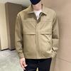 Men'S Coat Spring New Lapel Handsome Tooling Youth Jacket Versatile Fashion Trend Top Coat