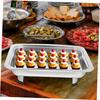 ABOOFAN Chafing Dish Buffet Set, Stainless Steel Chafer Buffet Server Food Tray Rectangular Food Pan with Lid for Weddings, Catering, and Events