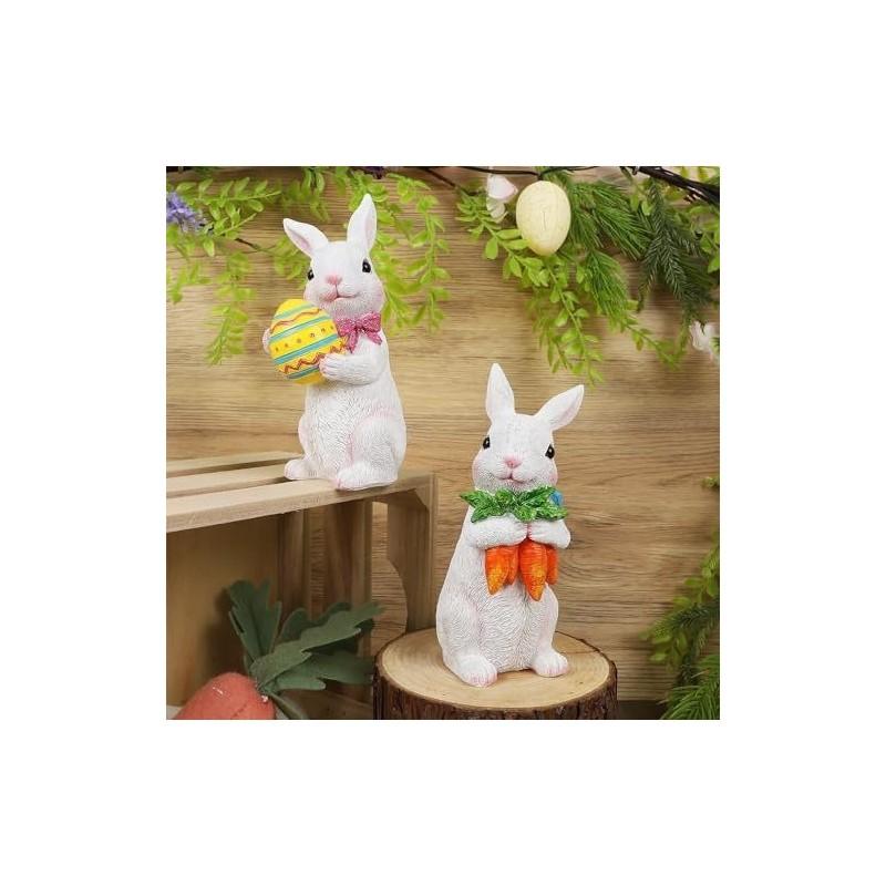 Easter Rabbit Resin Craft With Angel And Sunflower For Gift And Home Decor