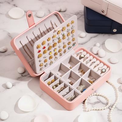 Leather Jewelry Box Organizer Jewelry Display Jewelry Boxes and Packaging Ring Box Suitable for Earrings and Rings