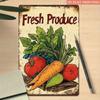 Metal Poster Farmhouse Vegetables Fruits Vintage 8x12 Inch Kitchen Wall Decor