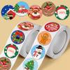 500 Sheets/Roll Christmas Cartoon Stickers for Journal, DIY Crafts, Phone Case & Notebook Decoration.