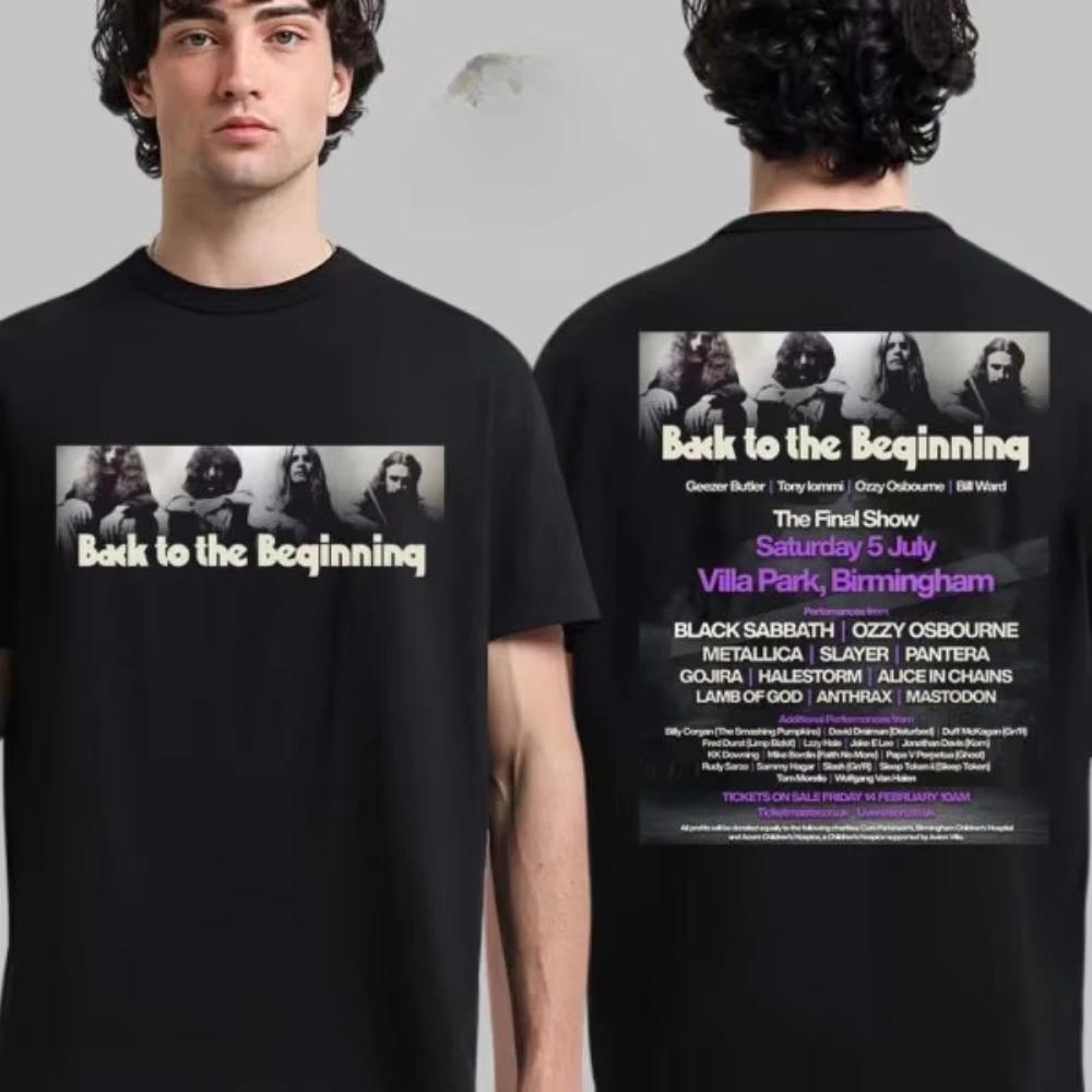 Black Sabbath und Ozzy Osbourne Back To The Beginning Merch Event T-Shirt mit Line-up Damen Herren T-Shirt Ins Y2k Neue Marke Neuer Stil