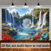 2D Exotic Waterfall Backdrop Tropical Forest River Nature Photo Booth Banner