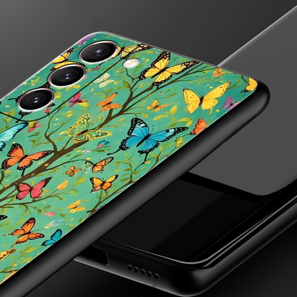 Butterfly Design Phone Case Cover for Samsung Galaxy S26 S25 S24 S23 S22 S20 S21 FE Ultra S25 Edge Plus 5G Soft TPU Shell Fundas