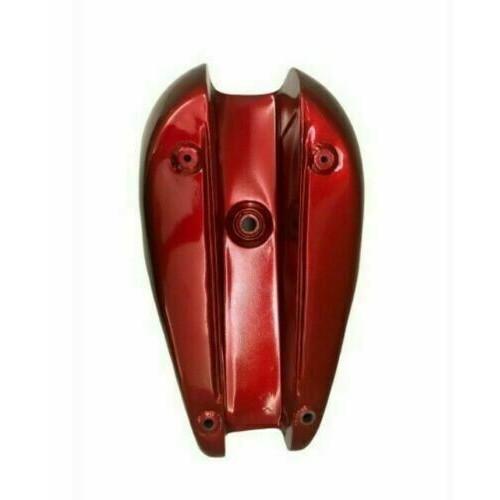 Fit For Triumph T140 Red & Black Painted Steel Petrol Fuel Gas Tank