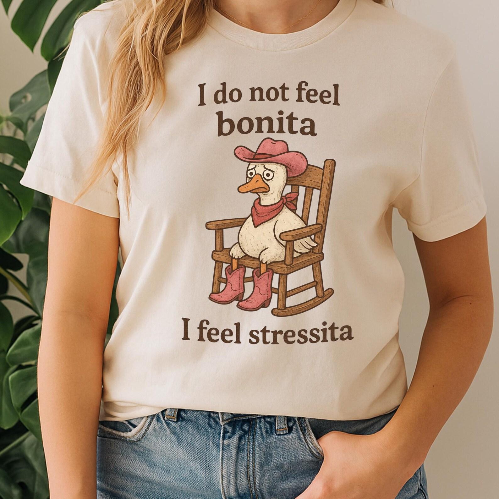 Funny Goose Cowboy Shirt • Stressita Meme, Cottagecore Western Tee 4XL