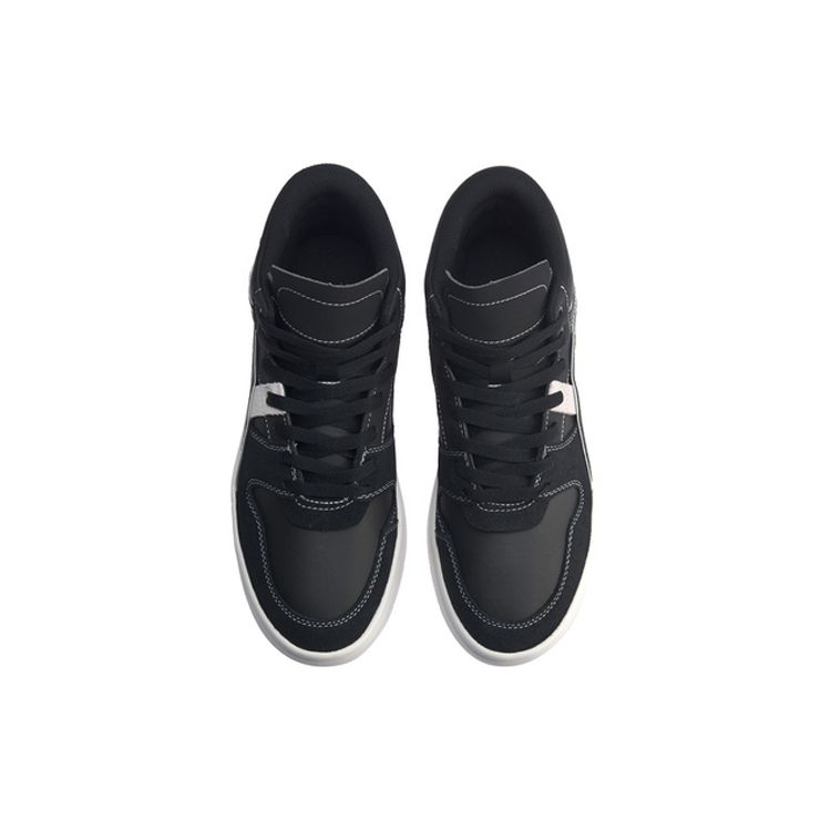 Li Ning We I Superwave Hi Slip Resistant Durable Mid Top Skate Shoes Men Skate Shoes Black White AGCP137-3
