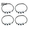 Black Cord Sports Bracelet 4 Pcs Balls Braided Rope Bracelets Adjustable String Bracelet Handmade Woven Team Jewelry Gifts for Men Women Simple