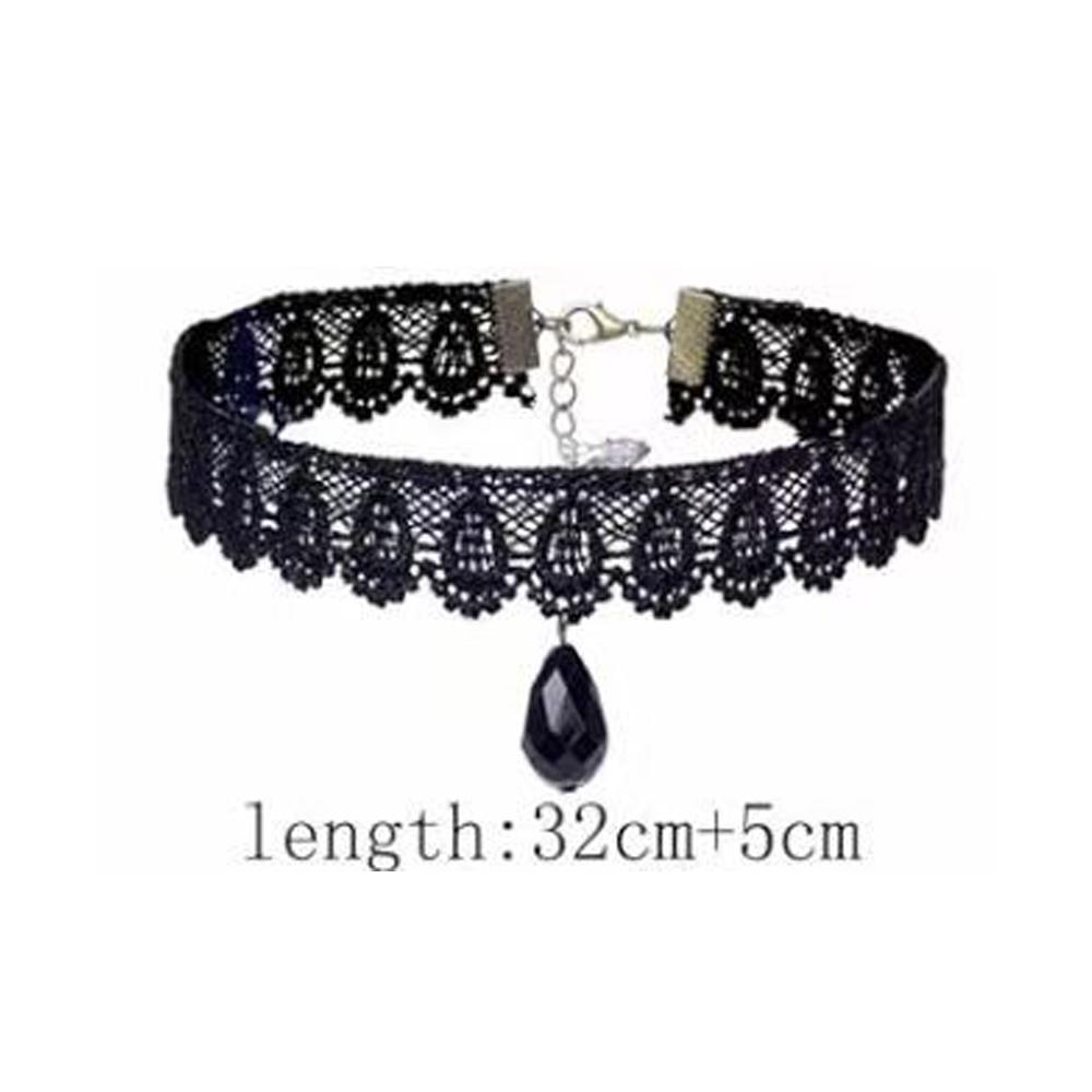 Lady Chokers Leaf Tassel Women Neck Jewelry Accessory Girl Lace Gothic Vintage Sexy Fashion Velvet Rose Beads Flower Necklace