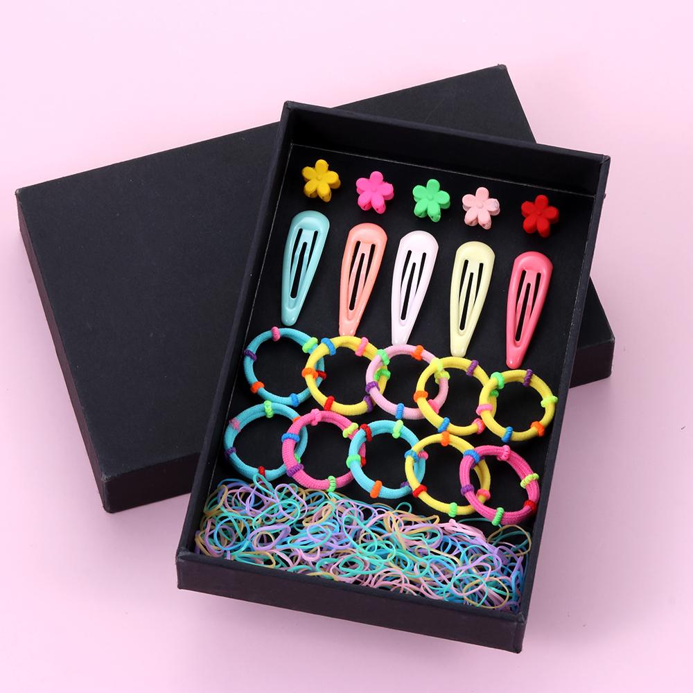 220PCS/Set Candy Color Girls Kids Gifts Accessories Hairpin Hair Clip Hair Rope