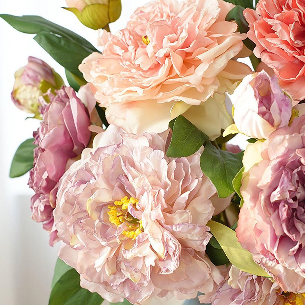 49CM Peony Artificial Flowers Big Peonies Fake Flowers Simulation  For Wedding Home Decoration