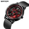 Sanda Meilleure Vente 1088 Montre pour Adolescent: Personnalisé, Cadran Rotatif 3D, Tendance, Quartz Étanche.