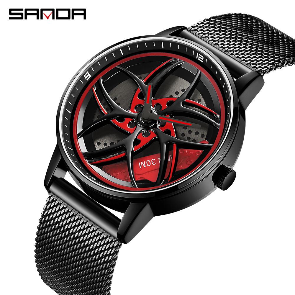 Sanda Meilleure Vente 1088 Montre pour Adolescent: Personnalisé, Cadran Rotatif 3D, Tendance, Quartz Étanche.