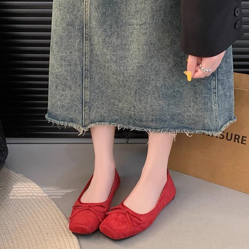 Women Flats Fashion Designer Shallow Flats Boat Shoes Female Butterfly-Knot Ballet Flat Loafers Shoes Slip On Sneakers Women