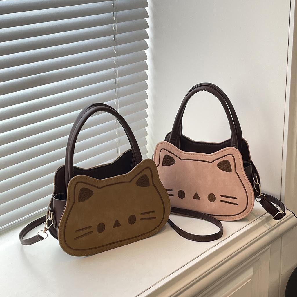 Popular Small Bag Female Cartoon Cute Cat Shoulder Handbag Foreign Texture Messenger Bag