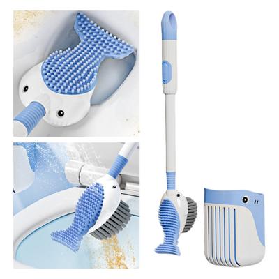 Squirt Whale Toilet Brush 360stupňový čistící kartáč s designem silikonového závěsného otvoru