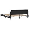 Bed Frame  Dover  Black and White 180 x 200 cm Faux Leather