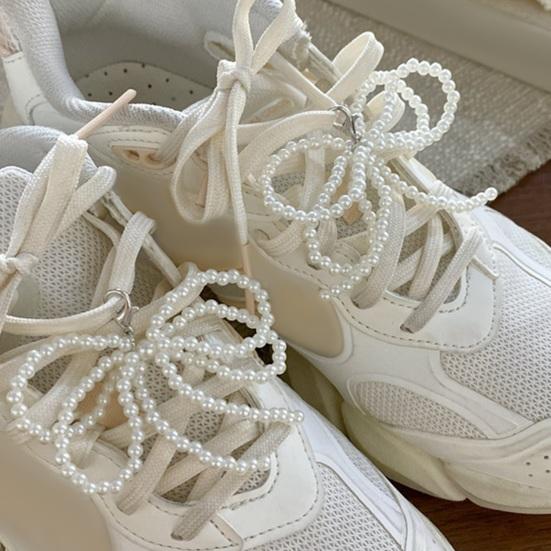 1 pár přívěsků na ozdobu bot Tvar mašle Umělá perla s klipsem Přívěsky na šněrování do bot pro sandály Příslušenství k botám Klíčenka Taška Přívěsky do auta