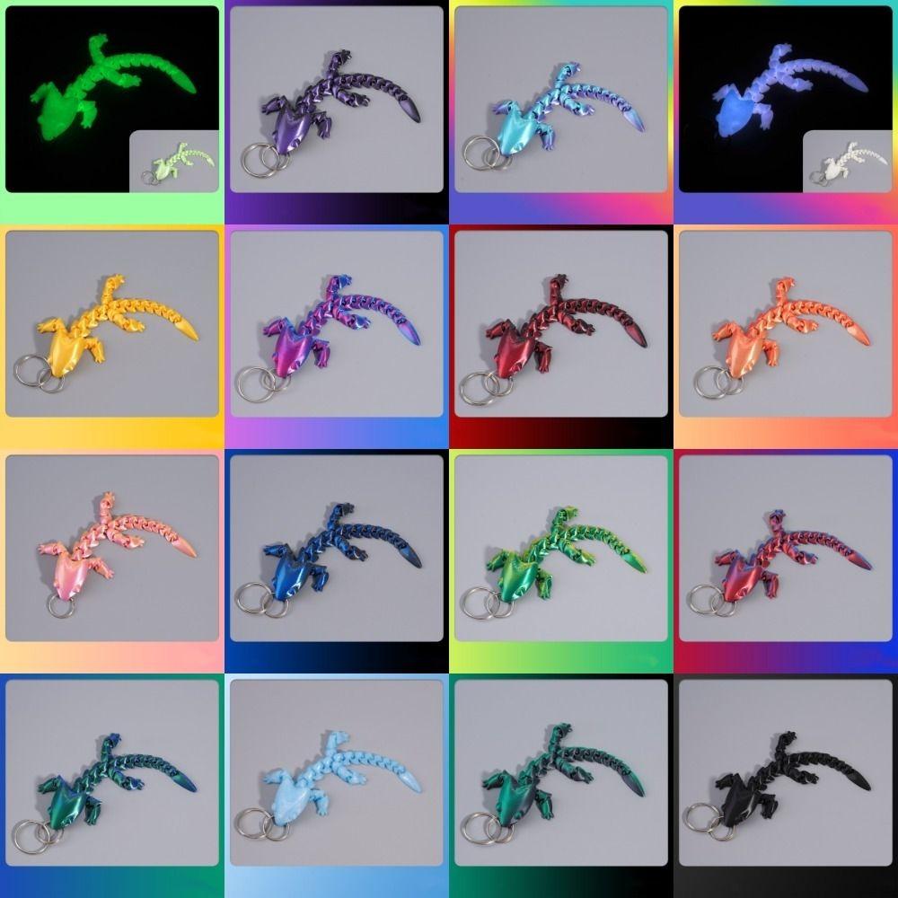 Fidget Toy Adjustable Body Joints Pendant Charms Articulated Dragon Lizard Toy  Kids Toy