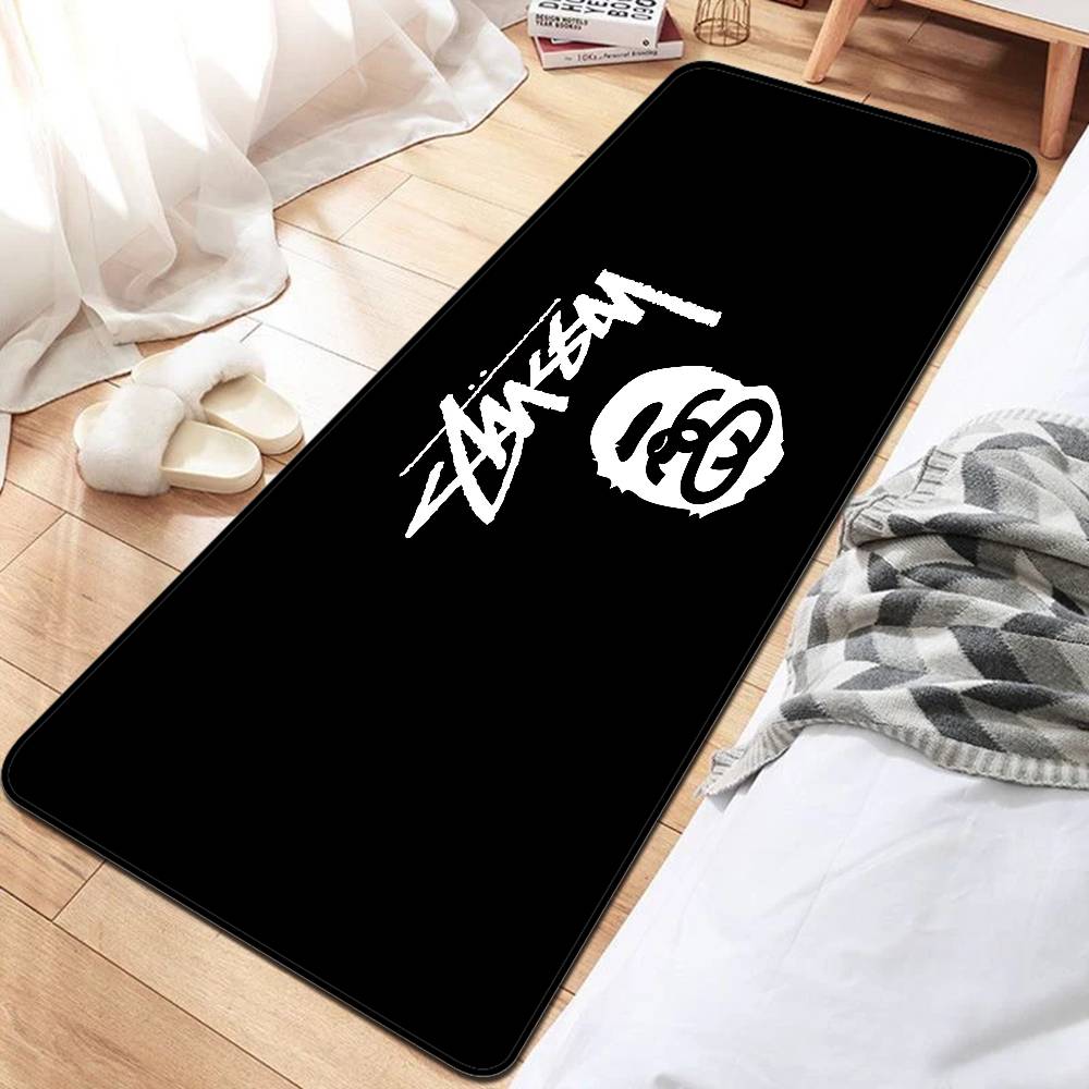 

Black And White No Ball Door Mat Washable Non-Slip Living Room Sofa Chairs Area Mat Kitchen Doormat Area Rug 40x60cm