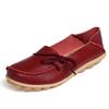 New Moccasins Women Flats  Autumn Woman Loafers Genuine Leather Female Shoes Slip On Ballet Bowtie Women's Shoes Big Size