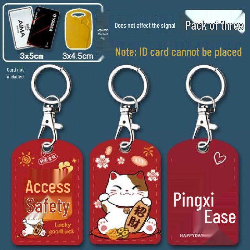 Mini Community Card Case Keychain - ICID Access Protective Sleeve & Bus/Elevator Holder
